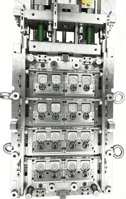 Molde de injeção com tampa flip-top no molde (IMC) para embalagem