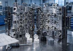 Molde de injeção com tampa flip-top multicavidade personalizada